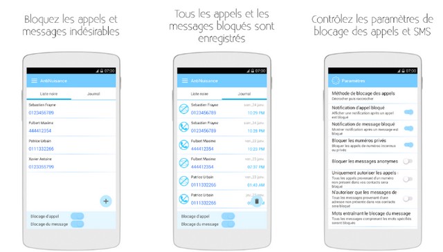 AntiNuisance - application de blocage de SMS