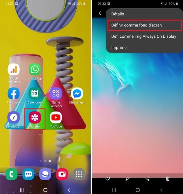Changer le fond ecran sur Galaxy F41