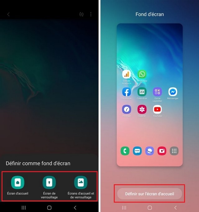 Changer le fond écran sur Samsung Galaxy M21