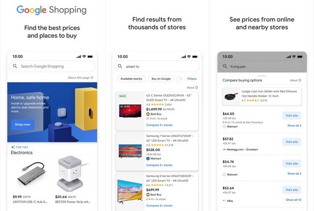 Google Shopping - applications achat en ligne