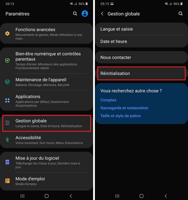 Réinitialiser les paramètres réseau de votre Galaxy F41