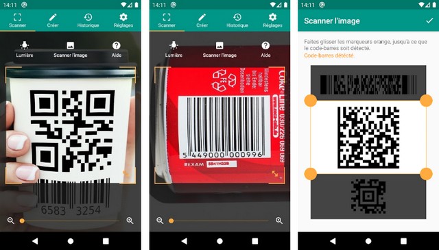 Scanner de codes QR & de codes-barres