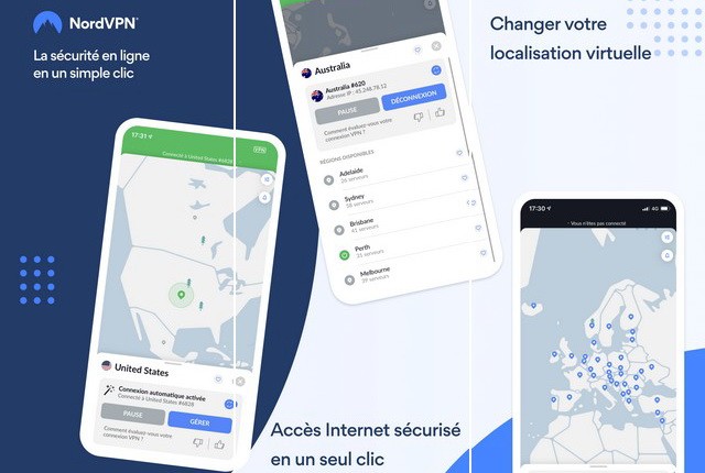 NordVPN - meilleure application de confidentialité