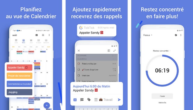 TickTick - application pour les étudiants