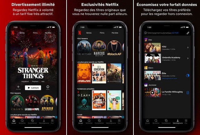 Netflix - application de divertissement