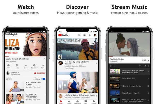 YouTube - application de divertissement