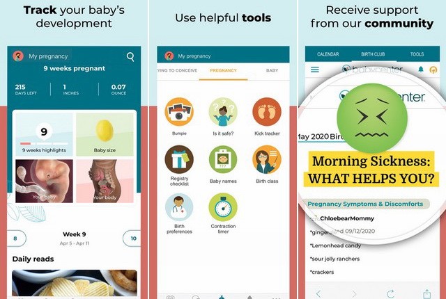 BabyCenter - meilleure application de grossesse