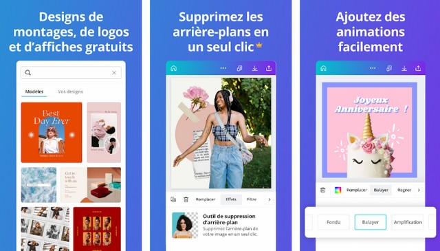 Canva - application de planification de fête