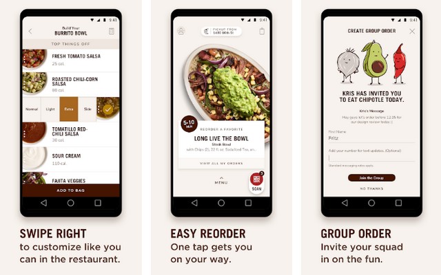 Chipotle - Application de restauration rapide