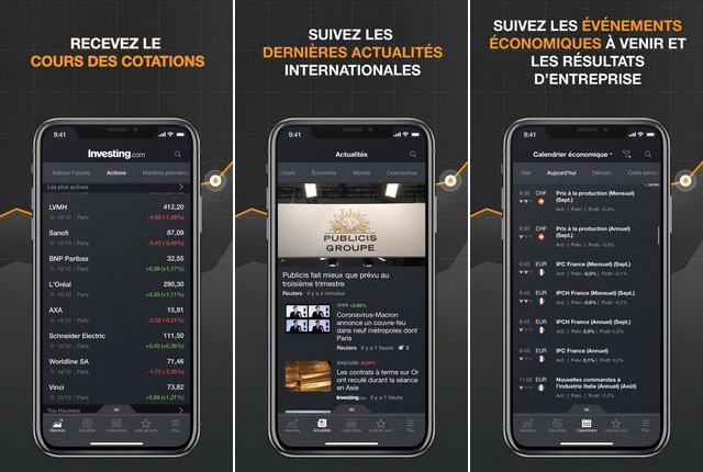 Investing - applications investissement pour iPhone