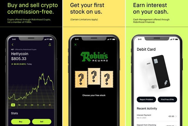 Robinhood - applications investissement pour iPhone