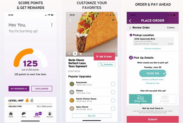 Taco Bell - Application de restauration rapide