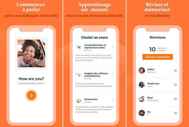 Babbel - applications pour apprendre anglais