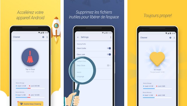 Clean Droid - meilleure application comme CCleaner