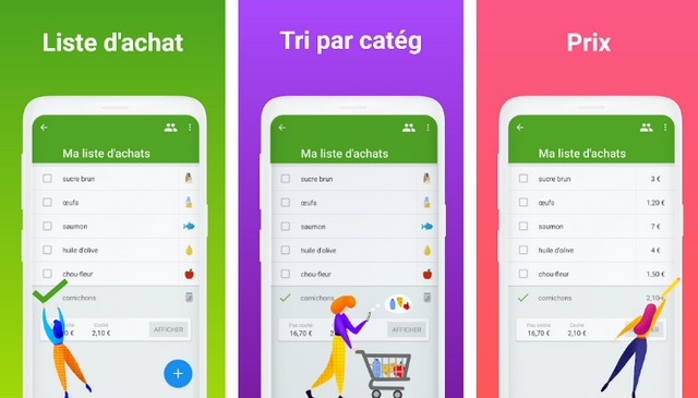 Liste de courses - Listonic
