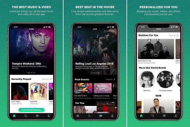 LiveXLive - meilleure application pour écouter la radio