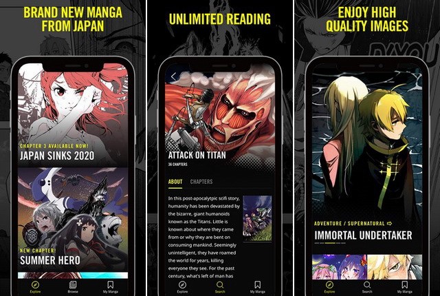 Mangamo - application de manga pour iPhone