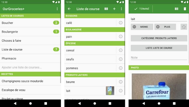 Our Groceries liste de course