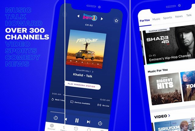 SiriusXM - meilleure application pour écouter la radio