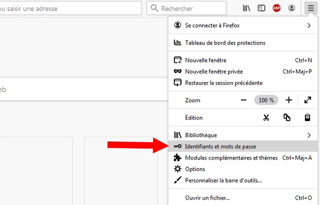 Supprimer les mots de passe enregistrés sur Firefox
