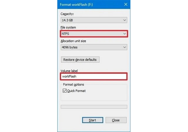 formater une clé USB