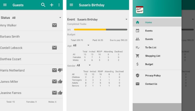 Event Planner - applications de planification d'événements