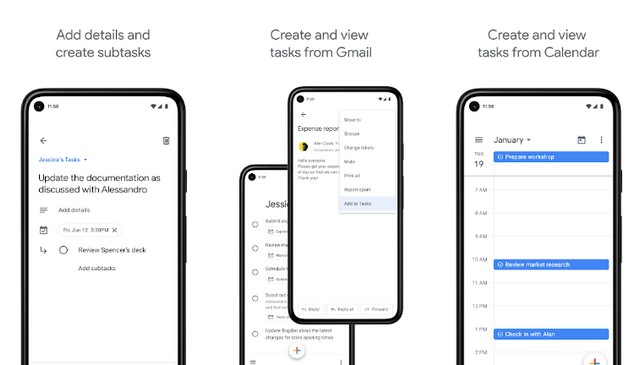 Google Tasks - applications de planification d'événements
