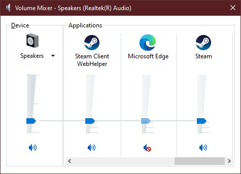 Ouvrir le mélangeur de volume