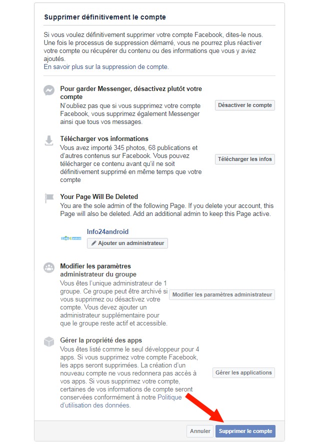 Comment supprimer vos comptes des réseaux sociaux Facebook