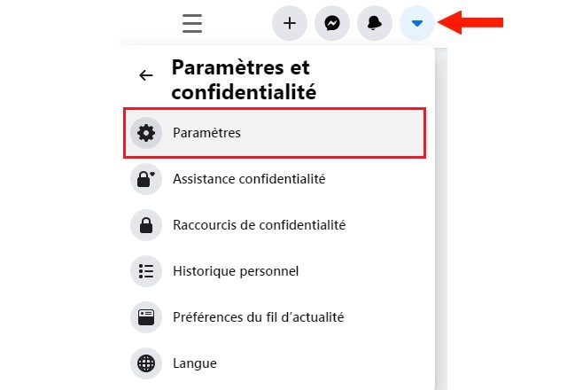 Paramètres et confidentialité sur Facebook