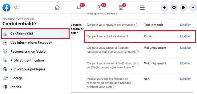 Qui peut voir votre liste d'amis