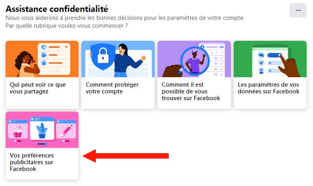 Vos préférences publicitaires sur Facebook