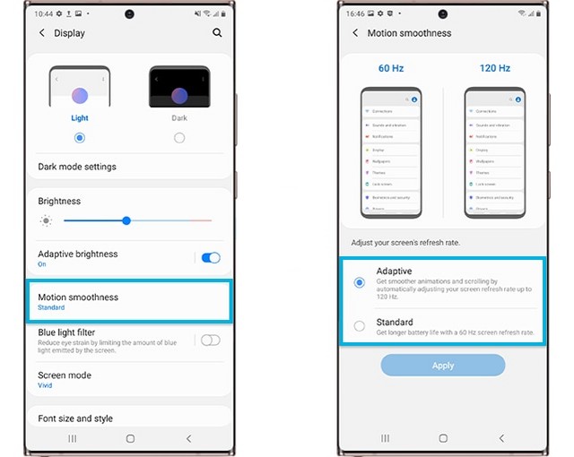 Changer le taux de rafraîchissement à 120Hz