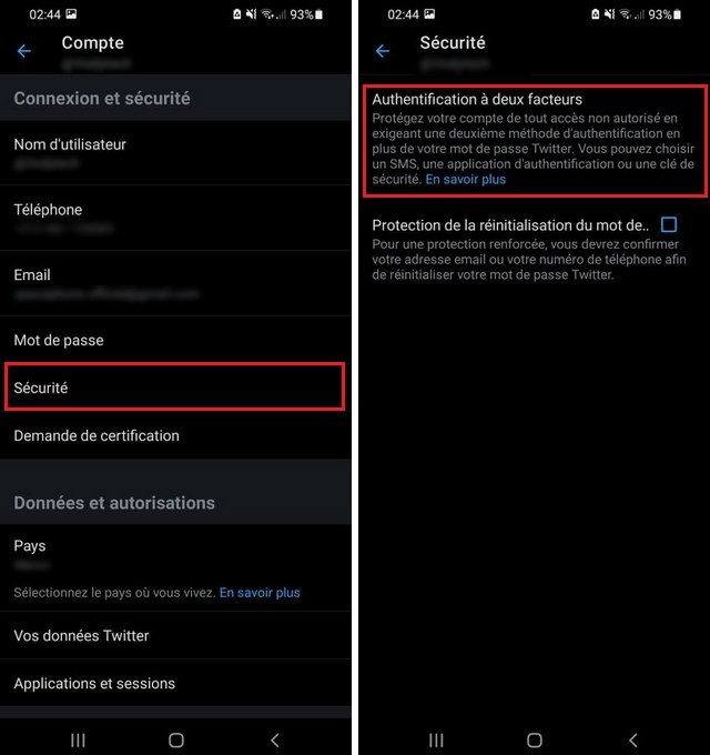 Comment configurer authentification à deux facteurs sur Twitter