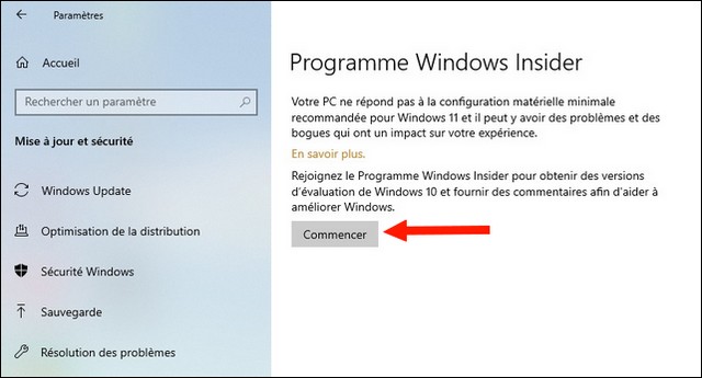 Programme Windows Insider Windows