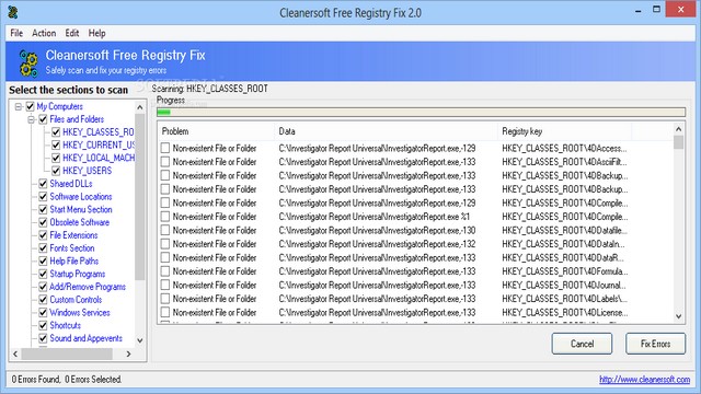 Cleanersoft Free Registry Fix