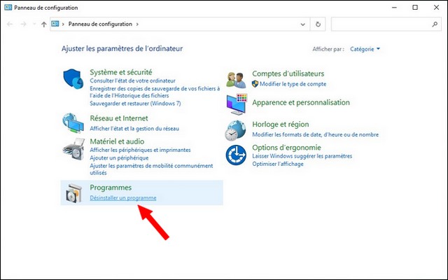 Panneau de configuration