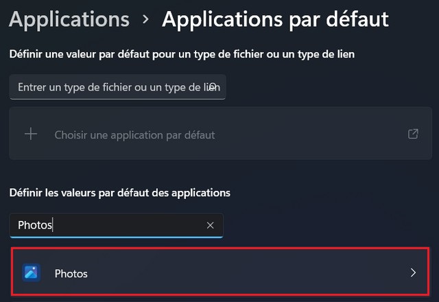 Définir des valeurs par défaut pour les applications