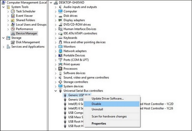 Désactiver les ports USB sur Windows 10