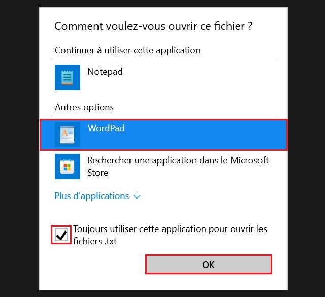 Modifier les applications par défaut sous Windows 11