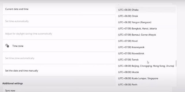 Changer le fuseau horaire sur Windows 11