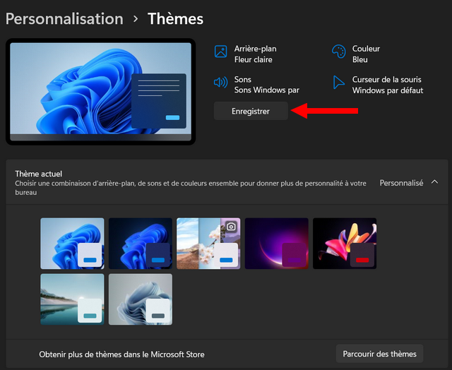 Changer le thème Windows 11