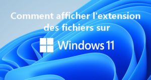 Comment afficher extension des fichiers sur Windows 11
