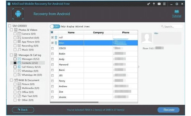 Comment récupérer des contacts supprimés