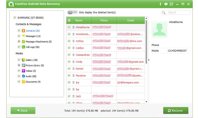 Comment récupérer des contacts