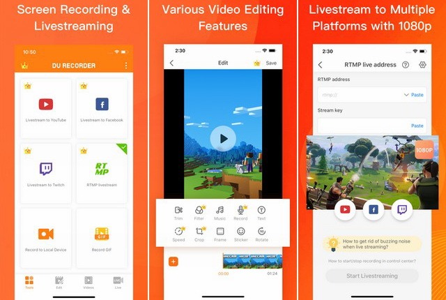 DU Recorder - meilleur application de capture vidéo