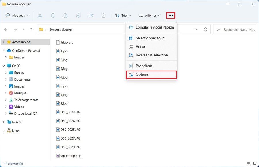 Explorateur de fichiers Windows 11