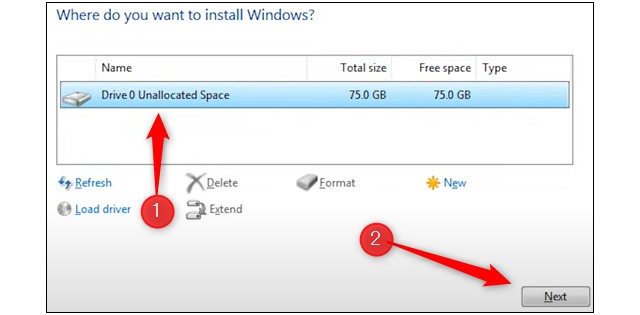 Installer Windows 10 à partir d'une clé USB