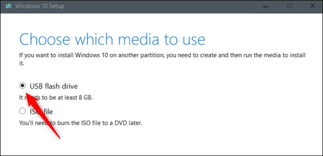 Installer Windows 10 depuis une clé USB