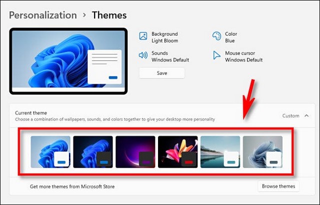 Nouveaux thèmes et fonds d'écran